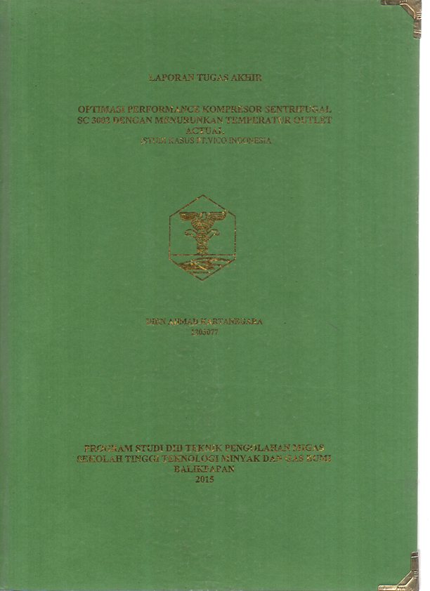 OPTIMASI PERFORMANCE KOMPRESOR SENTRIFUGAL SC 3002 DENGAN MENURUNKAN TEMPERATUR OUTLET ACTUAL (STUDI KASUS PT. VICO INDONESIA)